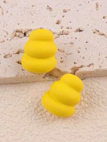 1 Pair Acrylic Geometric Colorful Mini Bread Shaped Unique Earrings For Women - Geometric Bread - View 16