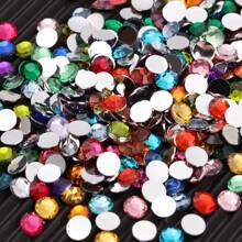 2mm, 3mm, 4mm, 5mm, 6mm Bulk Pack Non-Hotfix Resin Flat Bottom Rhinestones Crystal Nail Studs DIY