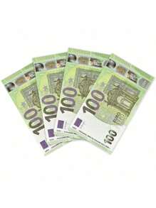 100PCS 147*82mm Banknotes, Realistic 100 Euro Banknotes Replica Currency Props, Mini Banknote Party Game Props Can Be Used As Movie Props, Party Decorations, Gag Gifts, Currency Origami Crafts, Copy Money, Fake Money, Fake Euro, Fake Banknotes, Copy100 Denominations Of Euro