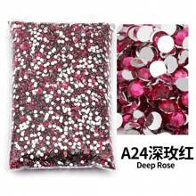 2mm, 3mm, 4mm, 5mm, 6mm Bulk Pack Non-Hotfix Resin Flat Bottom Rhinestones Crystal Nail Studs DIY