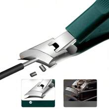 Set van 3 schuine nagelknippers in de vorm van een adelaarsbek, multifunctionele set met grote opening en anti-spat nagelknippers, hoogwaardige dikke en harde manicureschaar