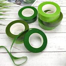 1 rollo de 28m/1/6 de cinta decorativa floral, cinta floral verde para ramos de flores, manualidades florales, suministros de florería, arreglos florales de boda