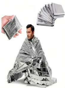 1pc Emergency Thermal Blanket - Multi-Functional Outdoor Survival Tool