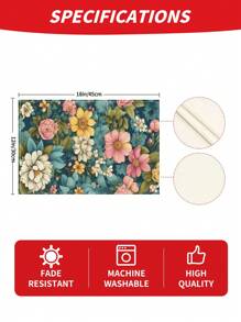 1/4 pièces Dessous de plat en lin bohème coloré, accessoires de cuisine à motif floral, dessous de plat élégants résistants à la pollution, conviennent pour la maison, la salle à manger, la décoration de restaurant