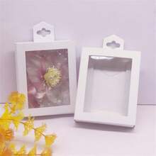 10pcs White Kraft Paper Jewelry Necklace Packaging Box Paper Window Box Creative Small Pendant Gift Packaging Box - Paper Window Box Creative Small Pendant Gift Box - View 9