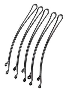 50个/包 女士黑色钢制发夹，纯色发卡，日常发饰，刘海发夹，发卡套装，学习用品 - 黑色 - 查看 6