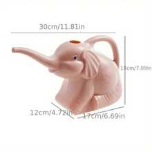 Charming Elephant Shaped Plastic Garden Watering Can - Durable Outdoor Irrigation Tool, Suitable For Home And Lawn Care