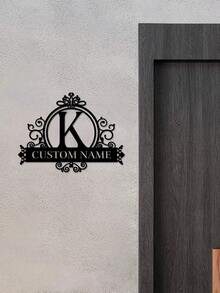 1 Logotipo de arte en metal fino - Logotipo personalizado con apellido, diseño de nombre, decoración del hogar con iniciales personalizadas en miniatura, estilo clásico, decoración de pared duradera montada en la pared para fiestas temáticas, regalos entrañables perfectos para amigos y familiares, regalos de boda personalizables, multifuncional, duradero, ornamental, reutilizable, exquisito, elegante, de alta calidad, colorido, moderno, personalizado, único, decoración del hogar, colgantes de pared personalizados - Multicolor - Ver 5