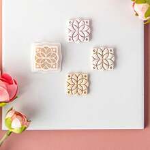 1pc Vintage Geometric Floral Pattern Polymer Clay Mold, Clay Cutter For Soft Clay Jewelry Making Kit - White - View 11