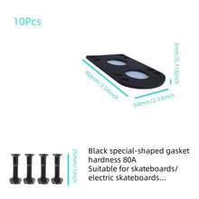 10pcs/Pack Skateboard Riser Pads For Skateboard Modification And Height Increase, Suitable For Land Surfing Skateboards, Longboards, Skateboard Riser Pads DIY Accessories - Multicolor - View 13