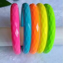 5pcs 0.5cm Round Fluorescent Candy Color Bracelets Set