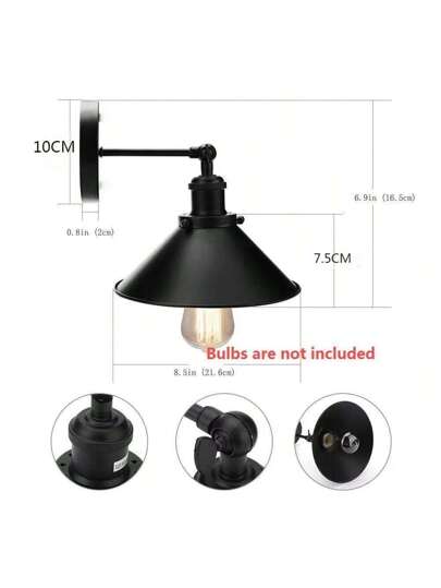1pc Retro Industrial Wand Lamp Swing Arm, Creative Bedroom Dining Room Sconce Corridor Coffee Shop B, American Personalized Verlichting Fixture view 8