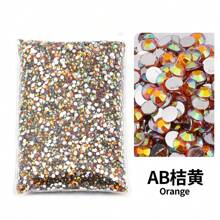 2mm, 3mm, 4mm, 5mm, 6mm Bulk Pack Non-Hotfix Resin Flat Bottom Rhinestones Crystal Nail Studs DIY