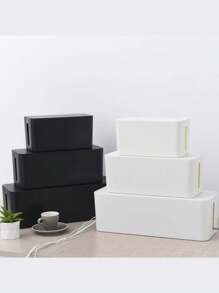 1-Piece Cable Organizer | Power Strip Organizer | Cord Organizer | Hide Power Strips And Cords On TVs, Computers, And Desks | Pet Protection. Power Strip Surge Protector Wire Management Cover For Desktops, Homes, Offices, And Kitchens.