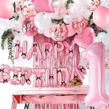 1pc Pink Foil Balloon For Birthday Party Decor