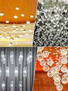 3 rouleaux de fil de pêche transparent élastique rond et de perles de cristal colorées, polyvalent pour la confection de bijoux, le filage de perles (longueur de 50 m)