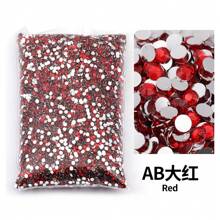 2mm, 3mm, 4mm, 5mm, 6mm Bulk Pack Non-Hotfix Resin Flat Bottom Rhinestones Crystal Nail Studs DIY