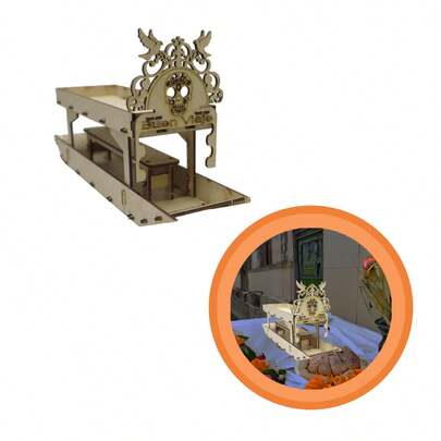 Trajinera recuerdo centro de mesa madera MDF 3mm para armar decoración artesanal souvenirs fiesta mexicana adornos mesa eventos diseño tradicional montaje fácil creativo cultural