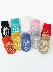 5 par wielokolorowych skarpetek antypoślizgowych dla niemowląt i dzieci, miękkie, kropkowane, gumowe skarpetki dla maluchów, odpowiednie do noszenia w pomieszczeniach i na co dzień