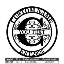 1 Fine Metal Art Logo - Personalized Last Name Logo, Name Design, Home Decoration With Custom Initials Thumbnail, Classic Style, Durable Wall-Mounted Wall Art Decoration For Theme Parties, Perfect Heartfelt Gifts For Friends And Family, Customizable Wedding Gifts.,Multi-Functional,Durable,Ornamental,Reusable,Exquisite,Stylish,High-Quality,Colorful,Modern,Custom,Personalized,Unique,Home Decor,Home Decor