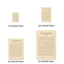 1 Pc The Velveteen Rabbit Vintage Book Page Literary Quote Poster Wooden Picture Frame, Ready To Hang, Canvas Print Wall Art For Room Decoration, Preppy Room Decor Aesthetic, Wall Decor, Perfect Home Decor Holiday Gift Decoration - Multicolor - View 8