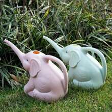 Charming Elephant Shaped Plastic Garden Watering Can - Durable Outdoor Irrigation Tool, Suitable For Home And Lawn Care