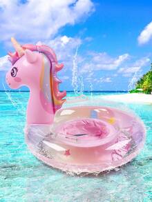 婴儿充气游泳圈、婴儿游泳圈、婴儿浮圈、婴儿游泳座椅、成长游泳辅助器、儿童浮圈游泳圈、儿童游泳圈 - 粉色 - 查看 2