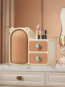 Beautiful Makeup And Jewelry Storage Box With Drawers, Plastic Material, Waterproof And Mildew-Proof, Suitable For Christmas, Valentine's Day, Chinese New Year, And Gifts,For Holiday Beach, Bathroom Collection, Bedroom Collection, Large Capacity