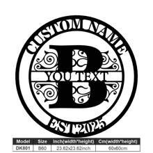 1 Fine Metal Art Logo - Personalized Last Name Logo, Name Design, Home Decoration With Custom Initials Thumbnail, Classic Style, Durable Wall-Mounted Wall Art Decoration For Theme Parties, Perfect Heartfelt Gifts For Friends And Family, Customizable Wedding Gifts.,Multi-Functional,Durable,Ornamental,Reusable,Exquisite,Stylish,High-Quality,Colorful,Modern,Custom,Personalized,Unique,Home Decor,Home Decor