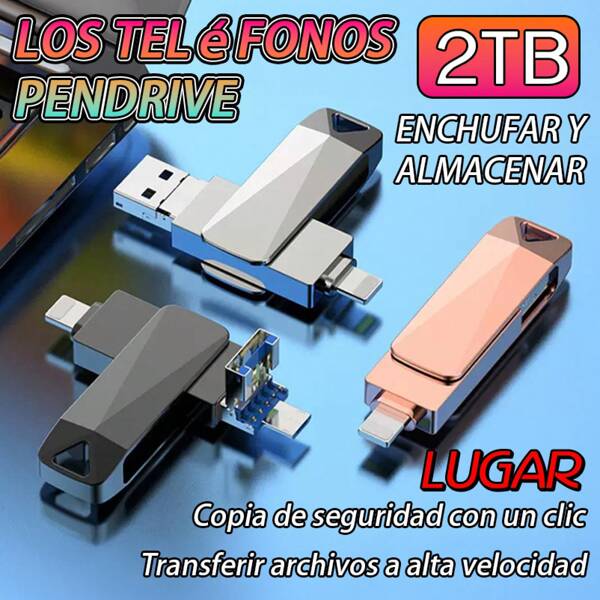Unidad flash USB de 2 TB| Velocidad USB 3.2 Gen 1| Hasta 150MB/S| Carcasa de metal premium