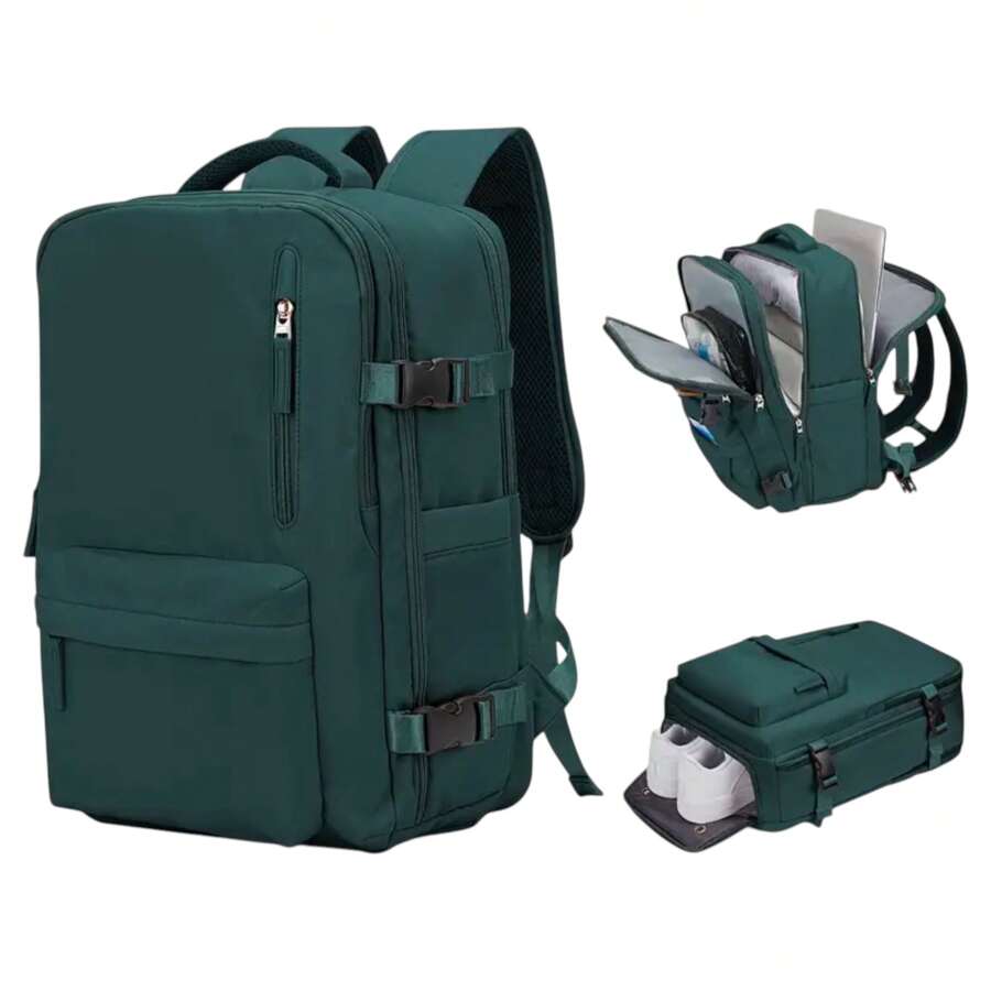 Mochila de Viaje para Cabina de Avión Equipaje de Mano Impermeable y Espaciosa con Compartimento para Zapatos . Antirrobo Multifuncional para Viajes y Escapadas.Mochila para Viajar | Mochilas de Colores con Agarre de Mano para Viaje | Múltiples Bolsillos Mochila de asalto del ejército Bolsa Bug Out de 3 días mochila de senderismo para acampar.