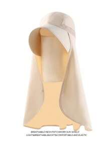 1 szt. Wielofunkcyjny kapelusz przeciwsłoneczny 360° z osłoną szyi, damski letni kapelusz przeciwsłoneczny