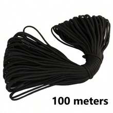 10/50/100M Black Nylon Macrame Cord - Versatile Braided String For Bracelets, Shamballa Rope & Crafts, 0.5-4mm Thickness