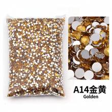 2mm, 3mm, 4mm, 5mm, 6mm Bulk Pack Non-Hotfix Resin Flat Bottom Rhinestones Crystal Nail Studs DIY