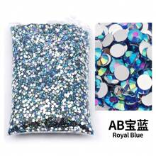 2mm, 3mm, 4mm, 5mm, 6mm Bulk Pack Non-Hotfix Resin Flat Bottom Rhinestones Crystal Nail Studs DIY