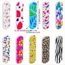 1/5/10/30/50pcs Nail Files, Professional Double-Sided Sandpaper Printed Nail Files, Fashion Style Manicure, Foot Care, Party Gifts, Emery Boards, Nail Tip Grooming Tool, Random Colors
