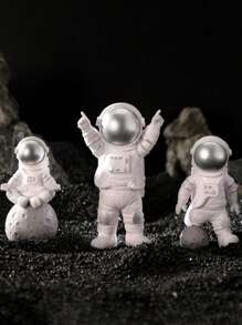 Astronaut Model Figurine Set, Home Decor Craft Desk Ornament, Spacecraft Spaceman Toy, Birthday Gift