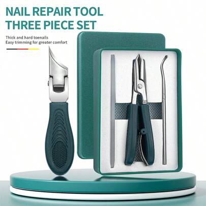 Nuevo lanzamiento 2025 Kit de manicura profesional: Set de 1/3/5/9 cortaúñas angulados de ultra precisión con cortaúñas de cutículas y lima - Herramientas de cuidado de dedos y pies de acero inoxidable de grado quirúrgico en estuche de viaje (uso doméstico/salón, ergonómico y antioxidante)