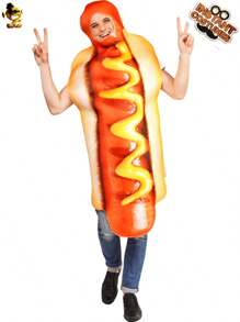 Halloween Hot Dog Costume Footlong, Stage Performance Costumes, Performance Costumes, Perfect For Role-Playing & Dress-Up