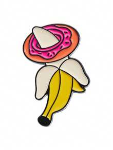 创意卡通香蕉和草莓系列胸针，多功能胸针装饰，可用于背包、帽子、独特徽章 - 彩色 - 查看 10