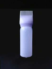 1 pieza Botella para coloración del cabello con peine, botella para tinte de cabello, aplicador de botella para peluquería y uso en el hogar