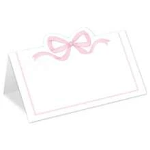 Pink Bow Place Name Cards, Guests Seat Tags For Wedding, Birthday Party, Holiday Celebration Table Decor Favors - Multicolor - View 8