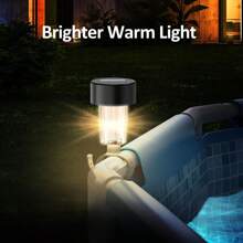 1 pièce/6 pièces Lumières solaires extérieures pour piscine, Lumières de clôture à LED, Lumières étanches, Interrupteur automatique crépuscule/aube, Pour clôture de piscine, jardin, porche, décoration d'allée