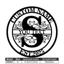 1 Fine Metal Art Logo - Personalized Last Name Logo, Name Design, Home Decoration With Custom Initials Thumbnail, Classic Style, Durable Wall-Mounted Wall Art Decoration For Theme Parties, Perfect Heartfelt Gifts For Friends And Family, Customizable Wedding Gifts.,Multi-Functional,Durable,Ornamental,Reusable,Exquisite,Stylish,High-Quality,Colorful,Modern,Custom,Personalized,Unique,Home Decor,Home Decor