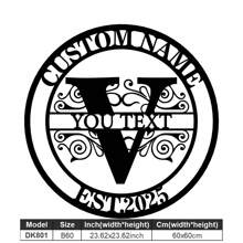 1 Fine Metal Art Logo - Personalized Last Name Logo, Name Design, Home Decoration With Custom Initials Thumbnail, Classic Style, Durable Wall-Mounted Wall Art Decoration For Theme Parties, Perfect Heartfelt Gifts For Friends And Family, Customizable Wedding Gifts.,Multi-Functional,Durable,Ornamental,Reusable,Exquisite,Stylish,High-Quality,Colorful,Modern,Custom,Personalized,Unique,Home Decor,Home Decor