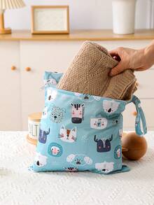 1 Pack Wet Dry Bags Waterproof Reusable Wet Bag With , Beach Pool Gym Bag Yoga Toiletries Daycare Organizer For Swimsuit Wet Clothes, - Multicolor - View 4