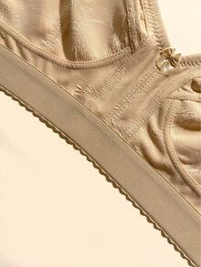 3 st Blommönster Casual & Bekväm Enkel Casual -Fritid -Normalt Stickad Sport-BH För Plus Size Dam - Multifärgad - Visa 8