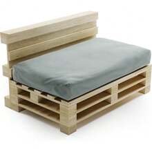 2025's Hottt-Pallet Cushions Outdoor - Waterproof & UV Ristant Fabric - Comfortable Foam Padded Garden Furniture Cushions (1 Seat 120x80 Cm + 1 Back 120x40 Cm, Dark Grey)-Seat Cushion 120x80 Cm Light Grey