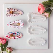 1 Stück/3 Stücke Welliges Design Haarclip Weiche Ton Form, Große Haaraccessoire Modellierton Ausstecher DIY Geschenk Bastelwerkzeug