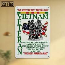 1PC Veteran Metal Sign, Patriotic Wall Art, Honoring Military Brothers, Perfect For Military Decor Or Man Cave, Inspirational Quote, 8x12 Inches / 20x30 Cm - 8x12 inch/20x30cm-1 cái - Xem 4